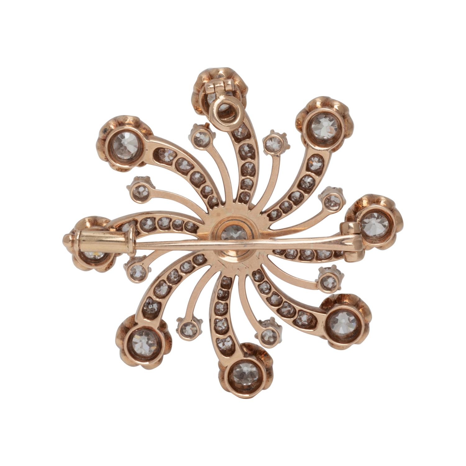ANTIQUE, DIAMOND PENDANT/BROOCH
