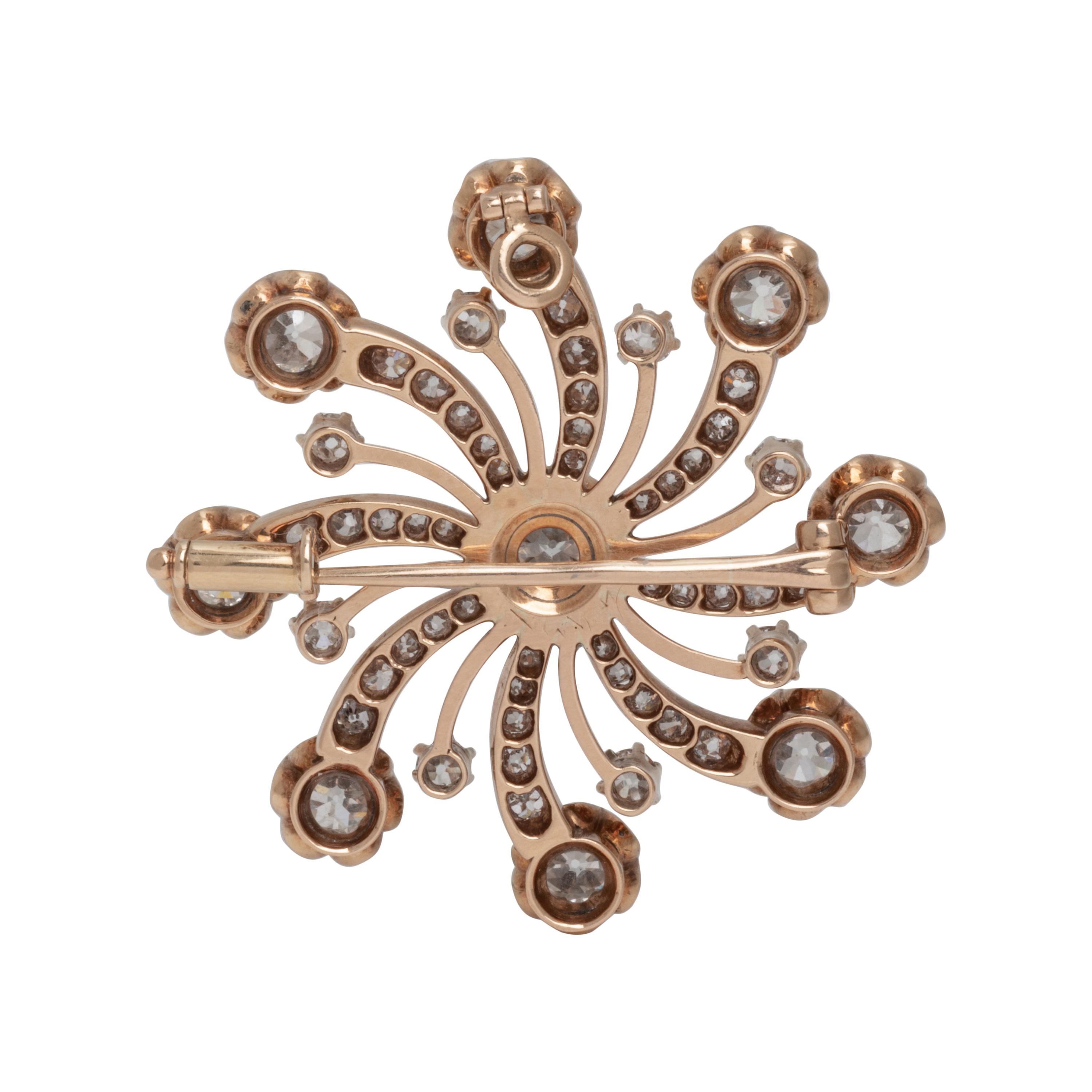 ANTIQUE, DIAMOND PENDANT/BROOCH