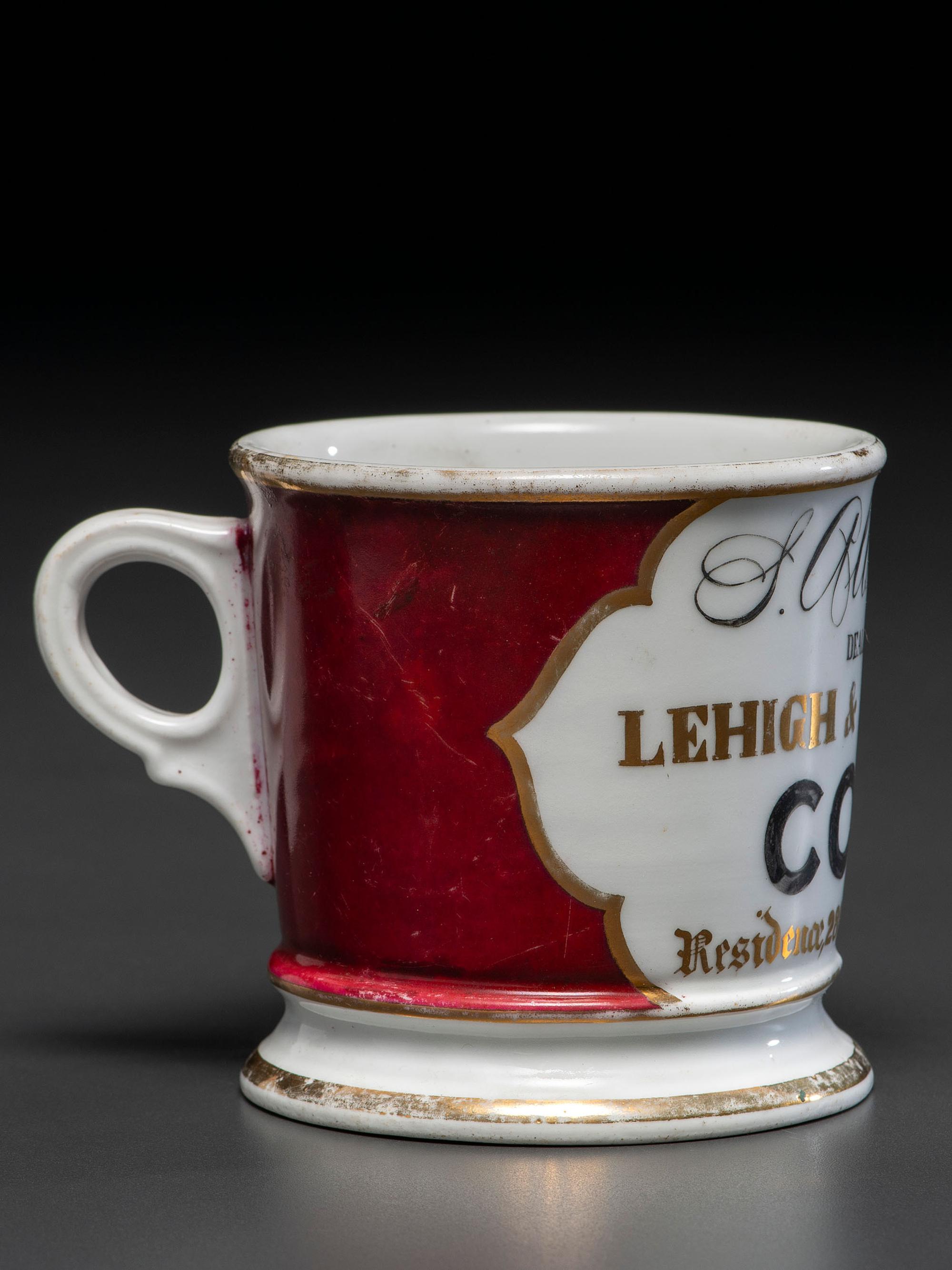 A Coal Dealer's Porcelain Occupational Shaving Mug