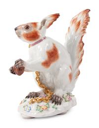 A Meissen Porcelain Squirrel