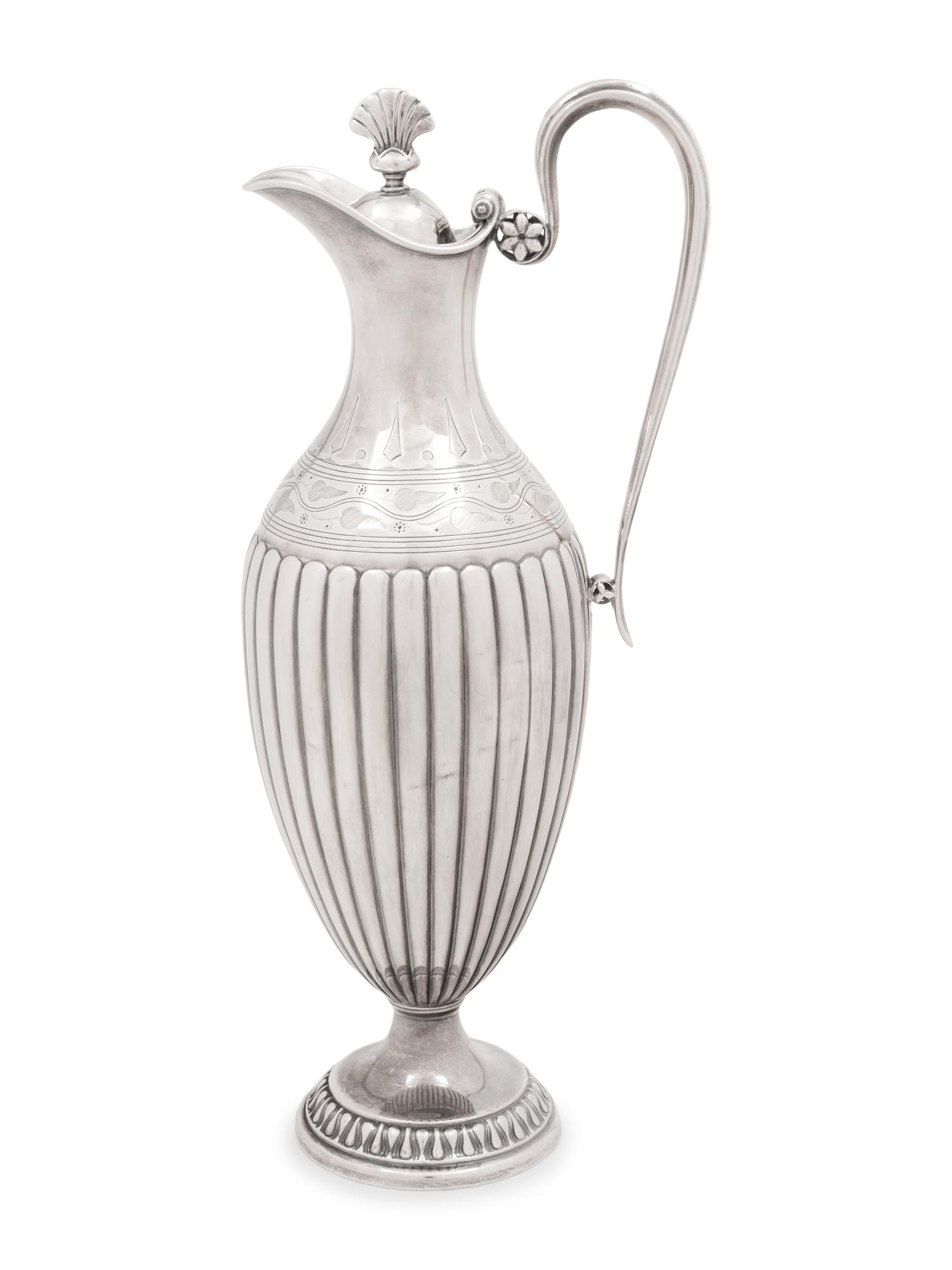 An English Silver Claret Jug