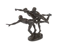 A French Bronze Figural Group Height 27 1/2 x width 42 x depth 22 inches. — ALFRED BOUCHER (1850-1934)