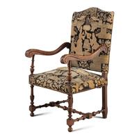 A Louis XIII Walnut Armchair