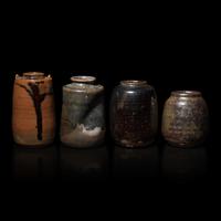 A Group of Four Assorted Japanese Stoneware Tea Caddies, Chaire , 17th/18th Century