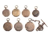 [EARLY PHOTOGRAPHY]. A group of 7 lockets containing 15 daguerreotype portraits.