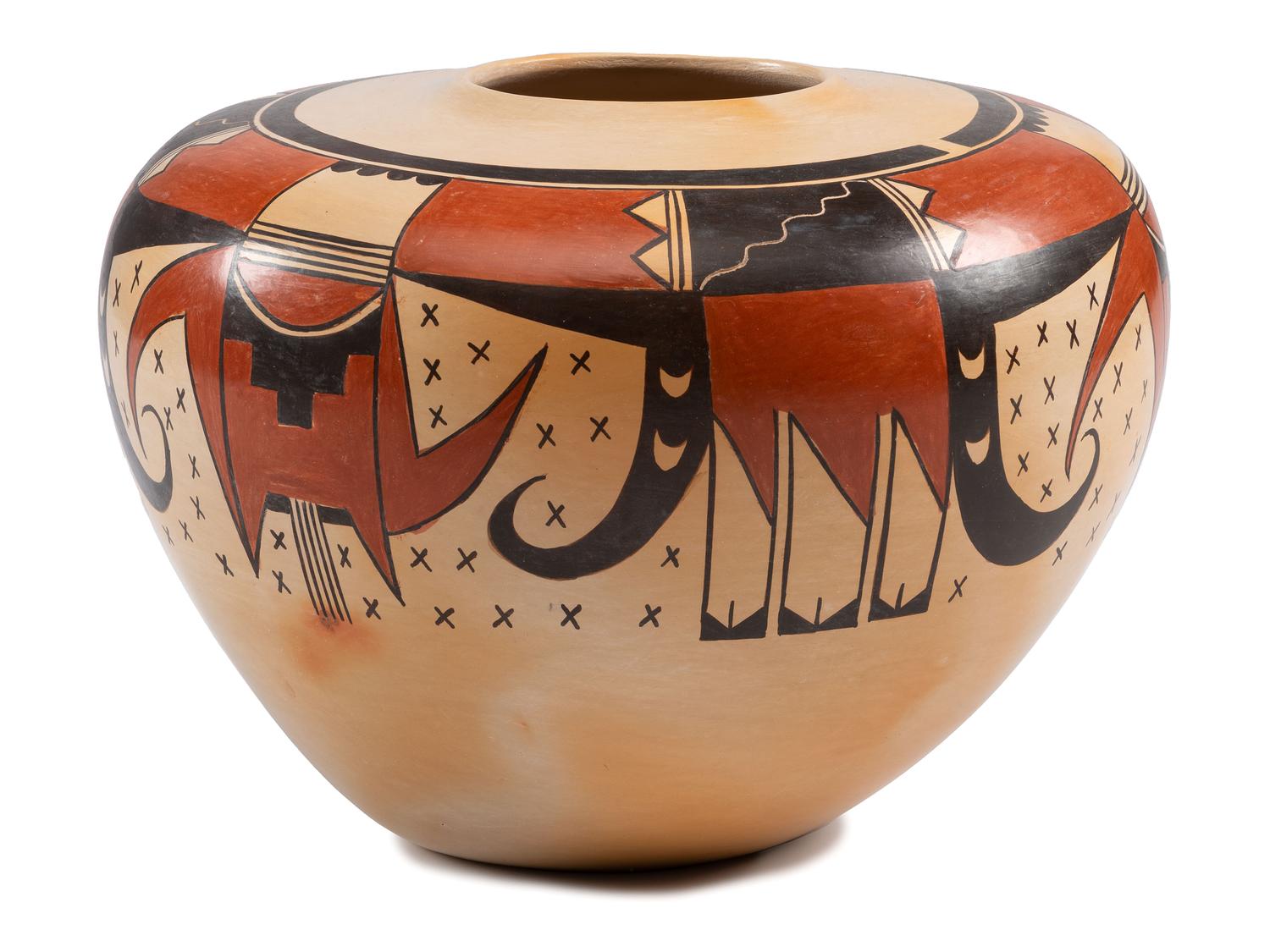Polychrome Pottery Seed Jar