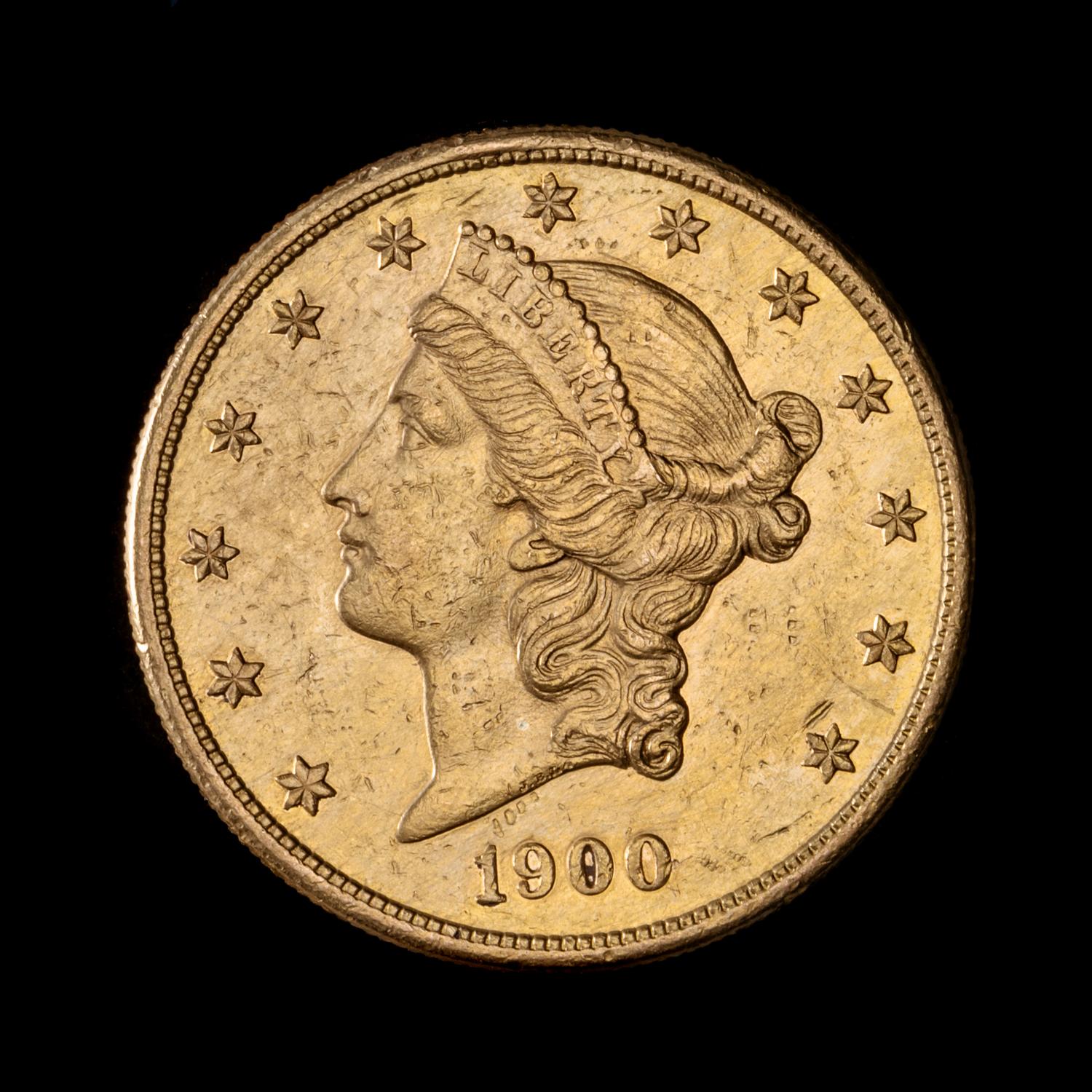 A United States 1900-S Liberty Head $20 Gold Coin