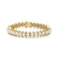 CULTURED PEARL AND DIAMOND BRACELET
