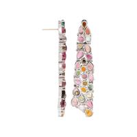 MULTICOLOR TOURMALINE AND DIAMOND EARRINGS