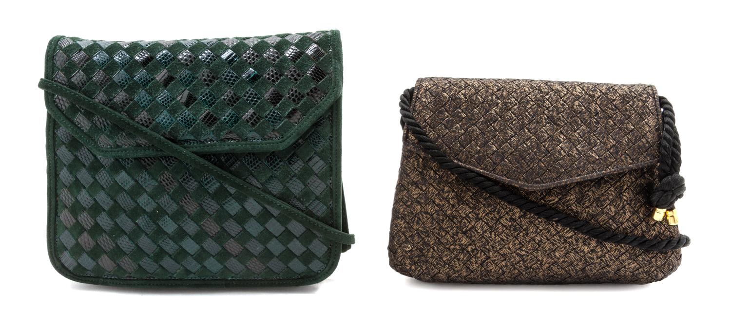 Two Bottega Veneta Woven Intrecciatto Bags,