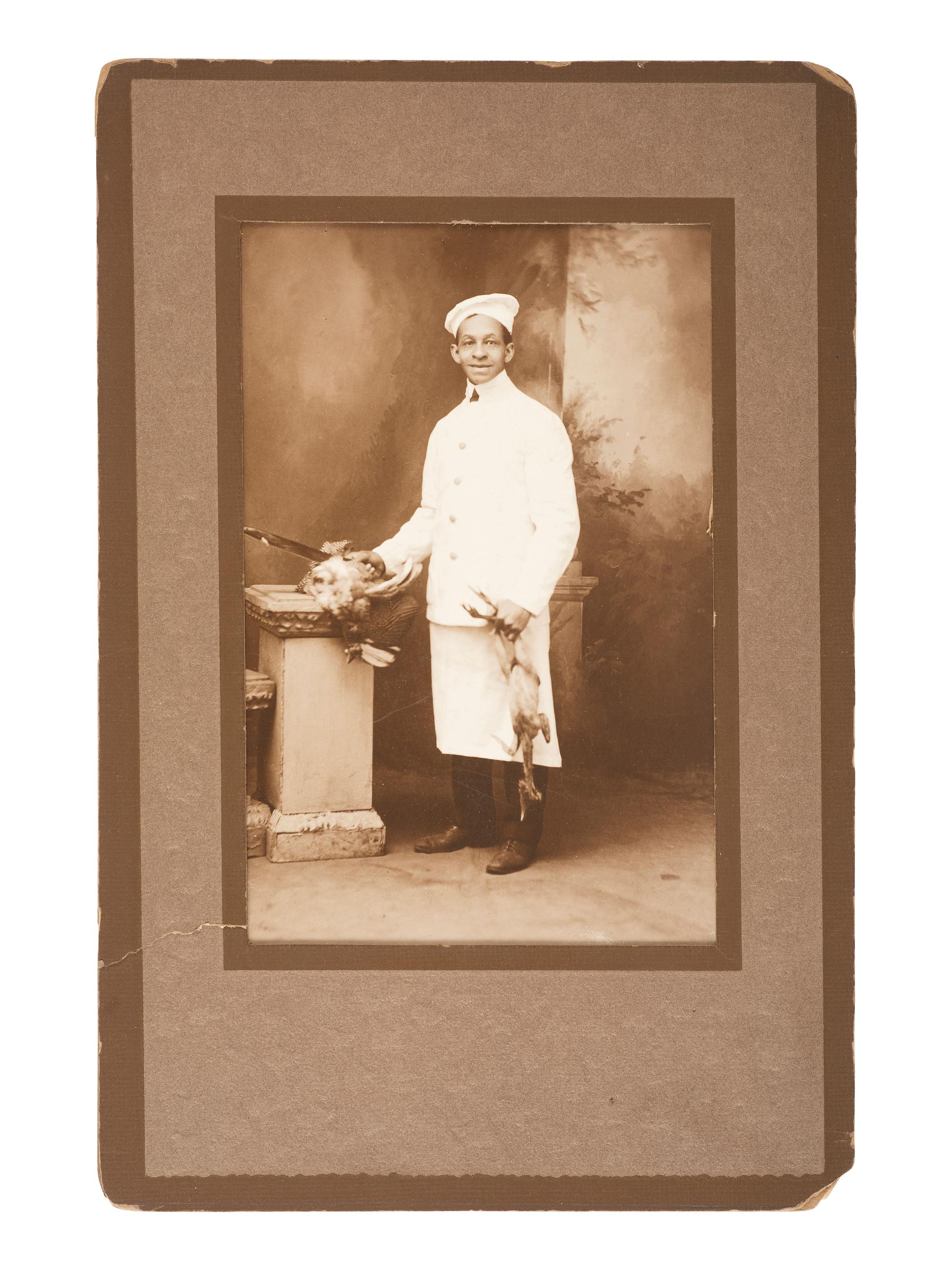 [AFRICAN AMERICANA]. 4 occupational photographs ft. African American subjects wearing uniforms.