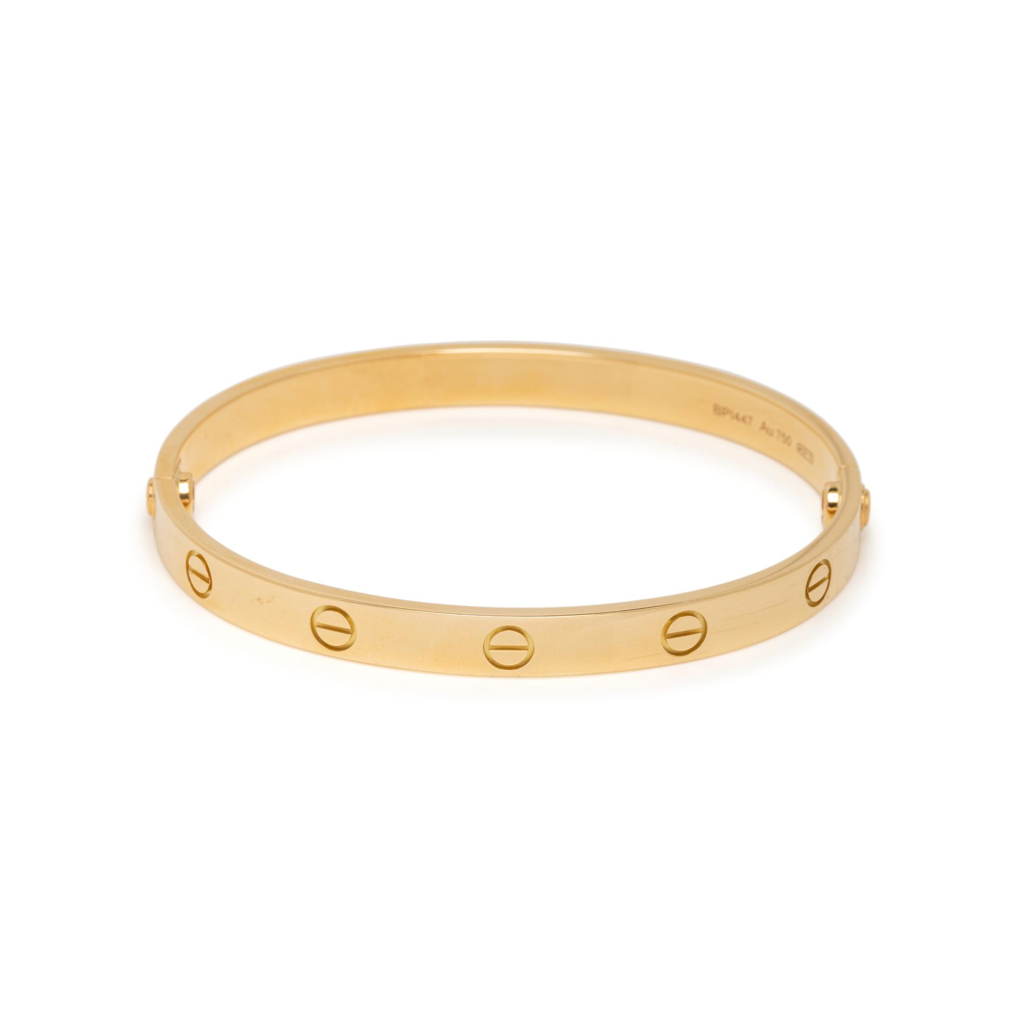 CARTIER, YELLOW GOLD 'LOVE' BRACELET
