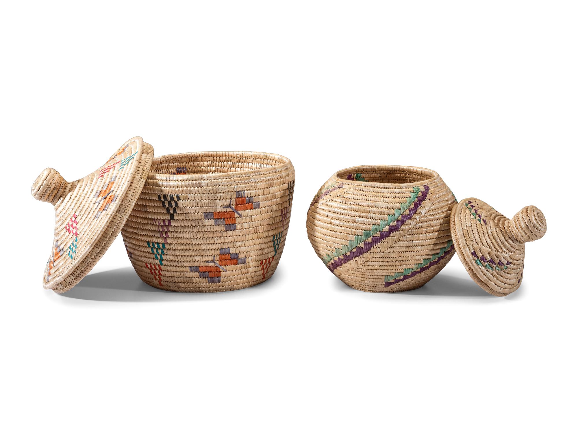 Alaska Native Lidded Baskets