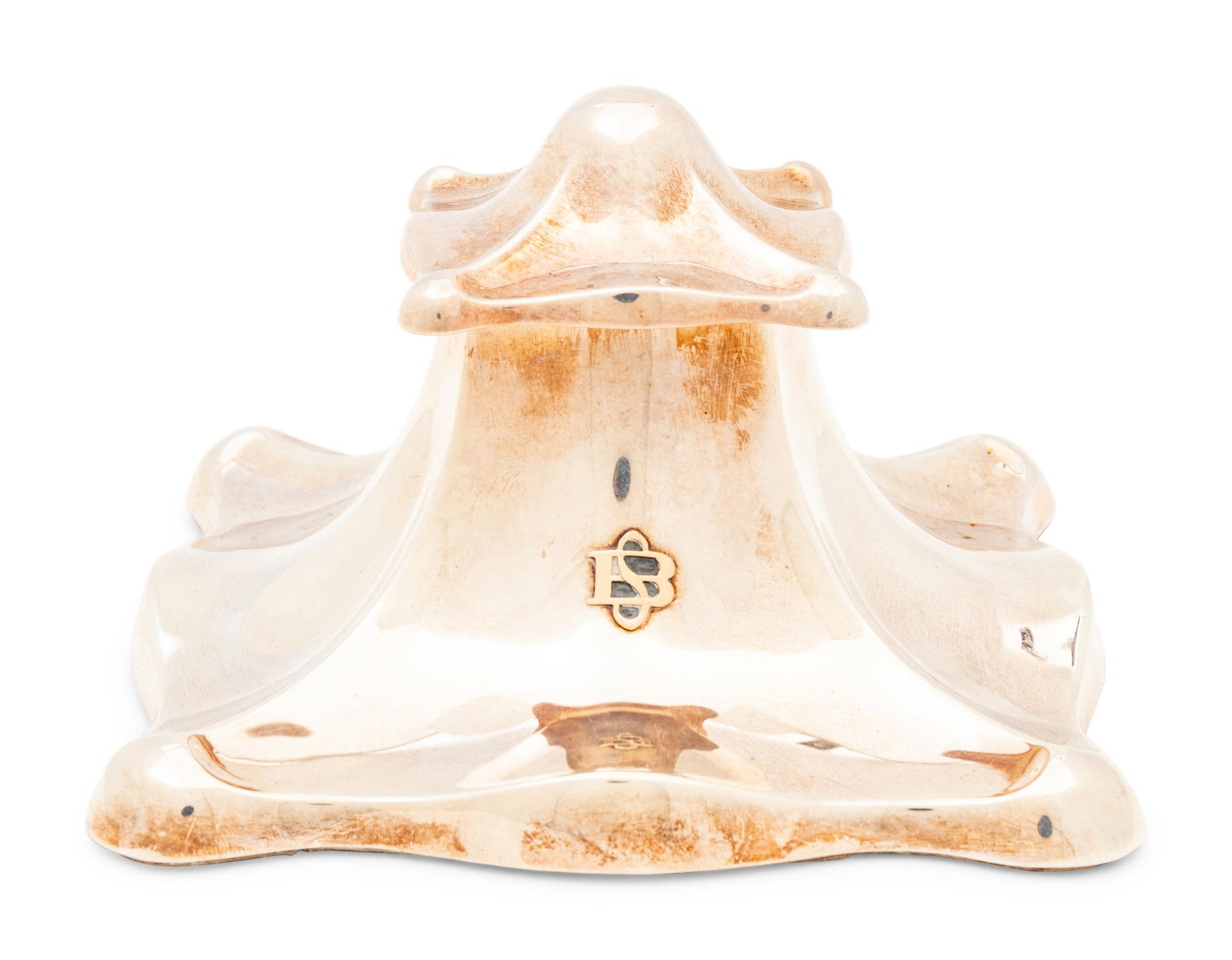 A Danish Silver Commemorative Inkwell