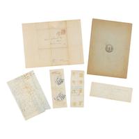 [Americana] Group of 5 items related to prominent 19th century Americans