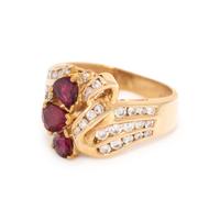 GARNET AND DIAMOND RING