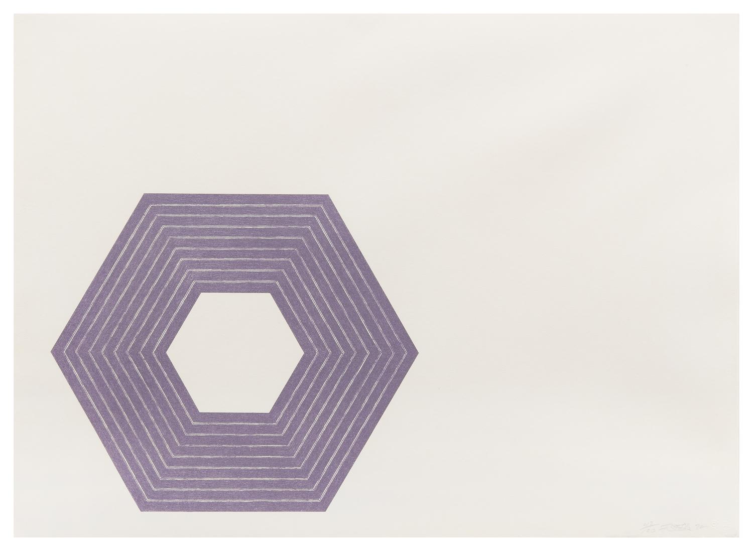Frank Stella, (American, b. 1936), Ileana Sonnabend (pl. 2 from Purple Series), 1972