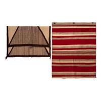 Navajo Single Saddle Blanket and Chimayo Rug