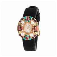 LUCIEN PICCARD, 14K YELLOW GOLD AND MULTIGEM WRISTWATCH