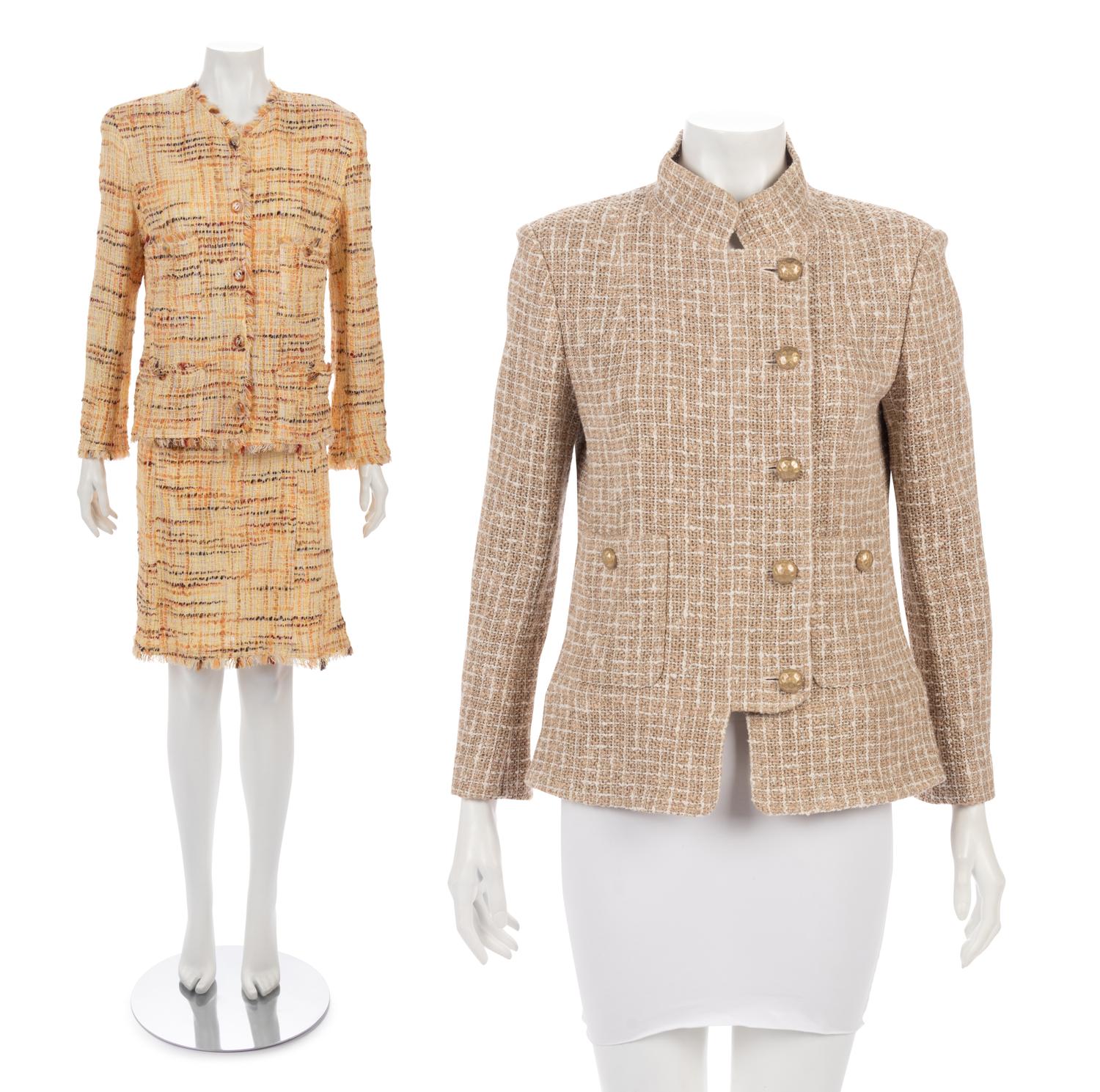 Three Chanel Pieces: One Two-Piece Skirt Suit, One Jacket, ca.1998