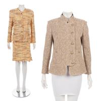 Three Chanel Pieces: One Two-Piece Skirt Suit, One Jacket, ca.1998