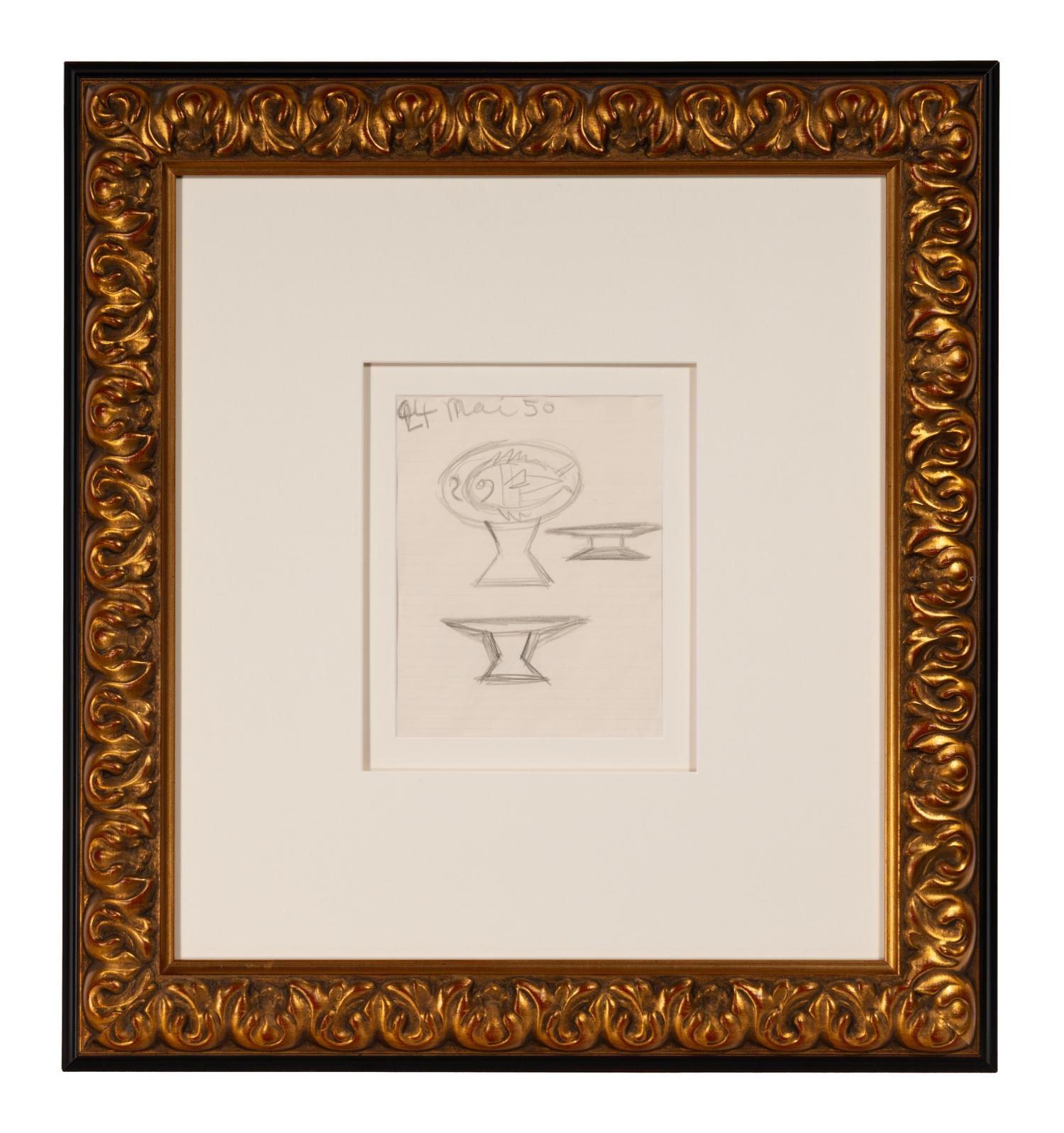 Etude pour Compotier avec Poisson ( Study for Fruit Dish with Fish ), May 24, 1950