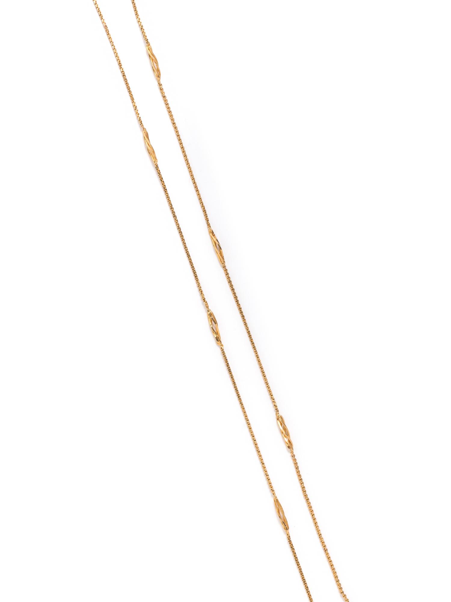 HIGH KARAT YELLOW GOLD LONGCHAIN NECKLACE