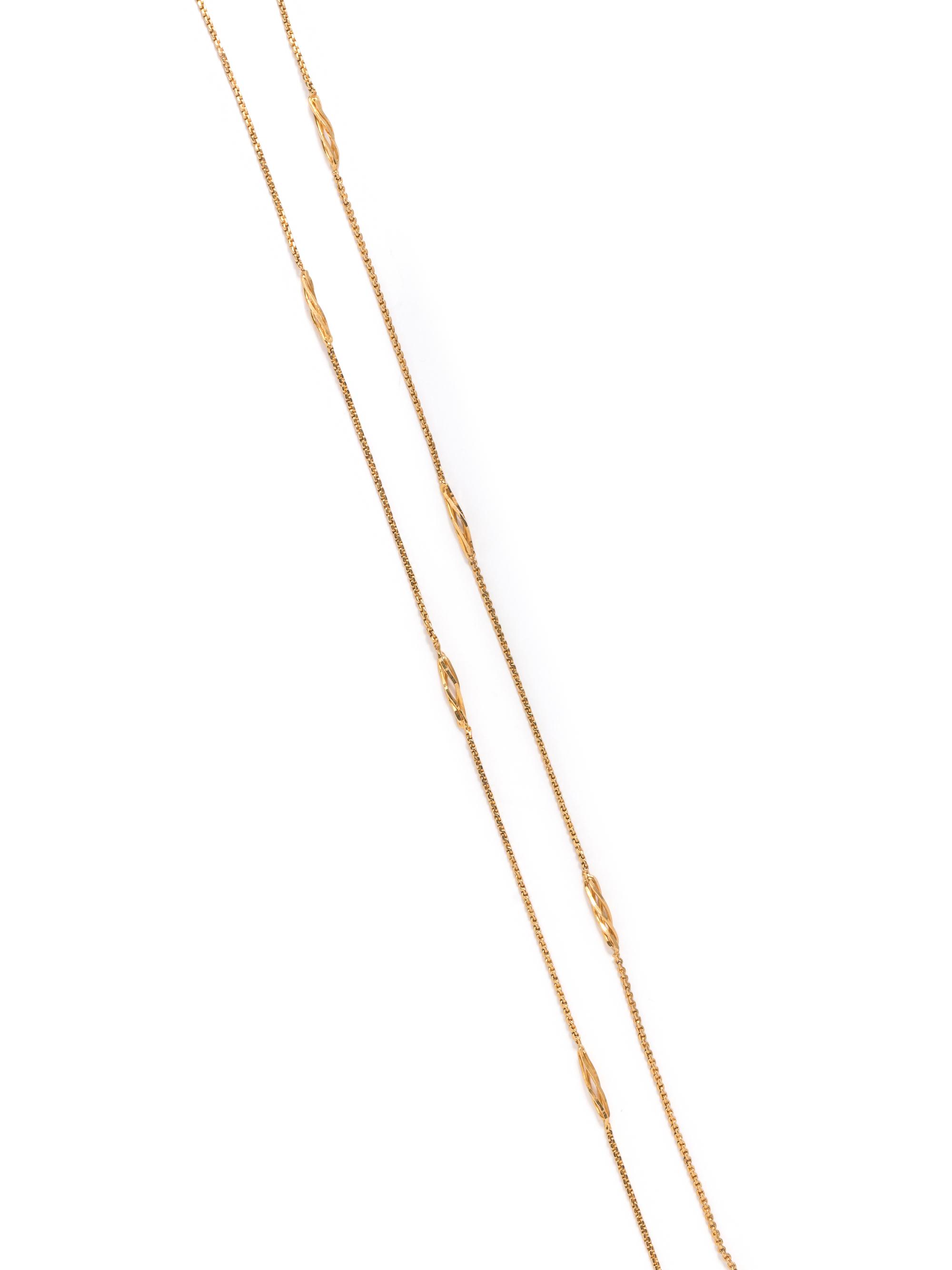 HIGH KARAT YELLOW GOLD LONGCHAIN NECKLACE
