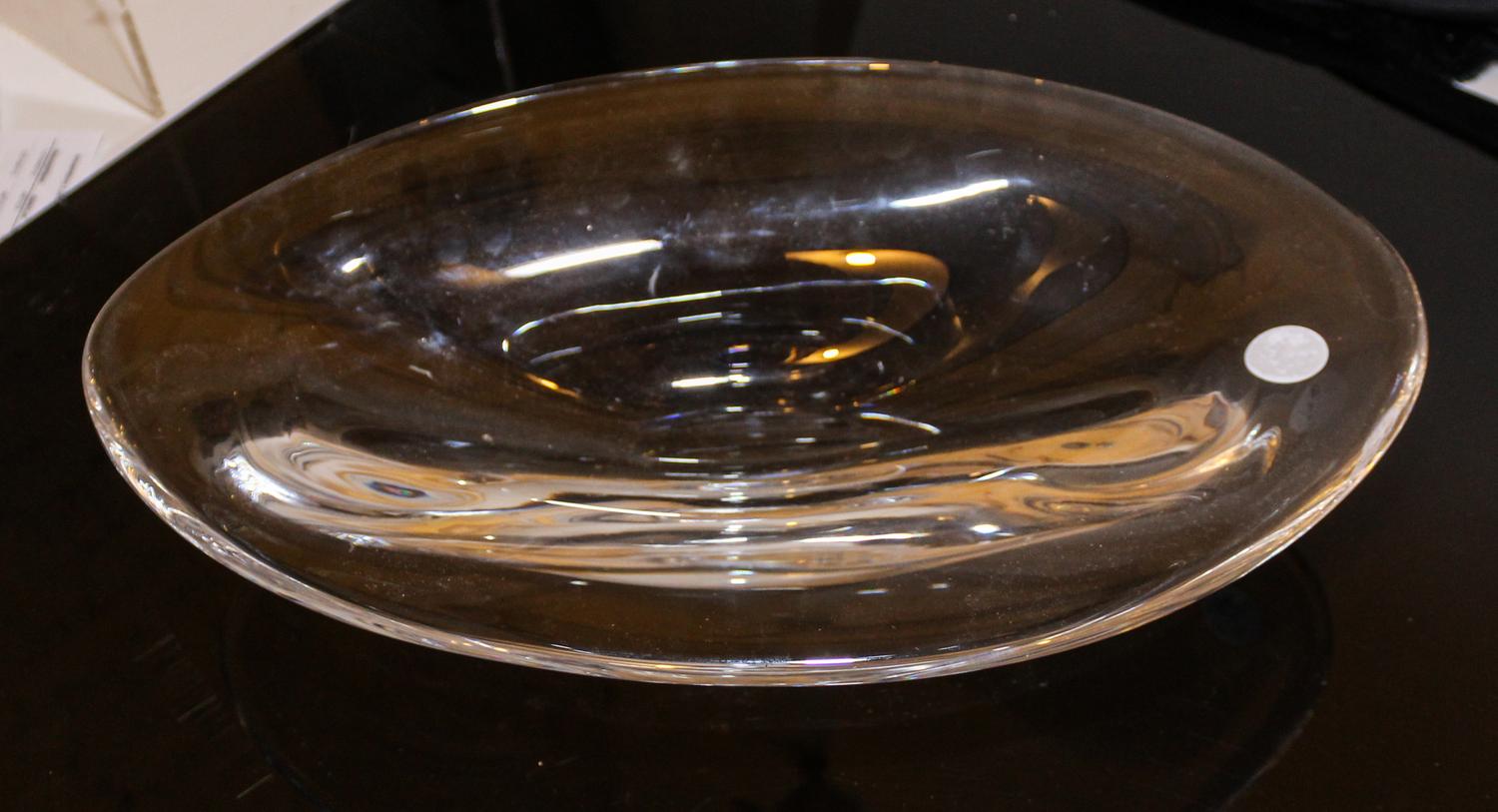 A Kosta Boda Glass Center Bowl Width 16 3/4 inches. — SECOND HALF 20TH CENTURY