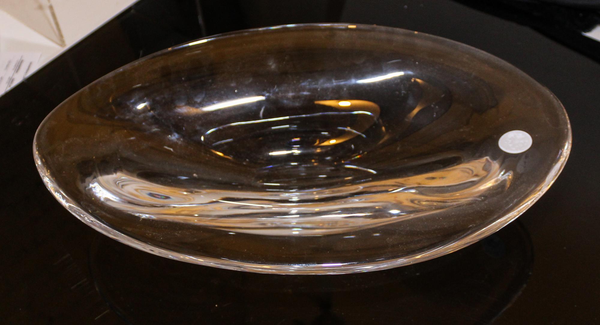 A Kosta Boda Glass Center Bowl Width 16 3/4 inches. — SECOND HALF 20TH CENTURY