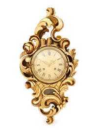 A Swedish Giltwood Wall Clock