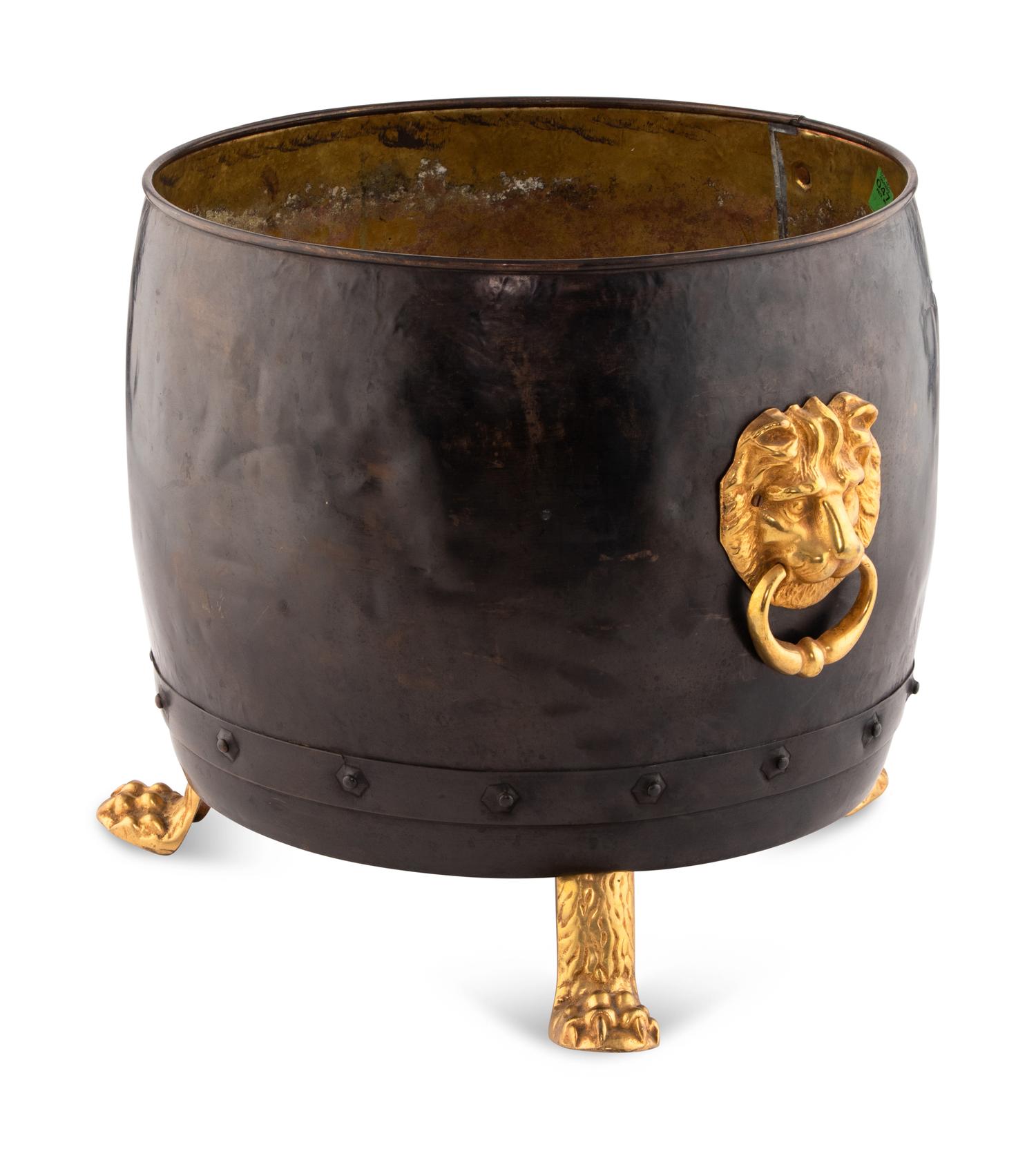 A Georgian Style Gilt Metal Mounted Jardiniere