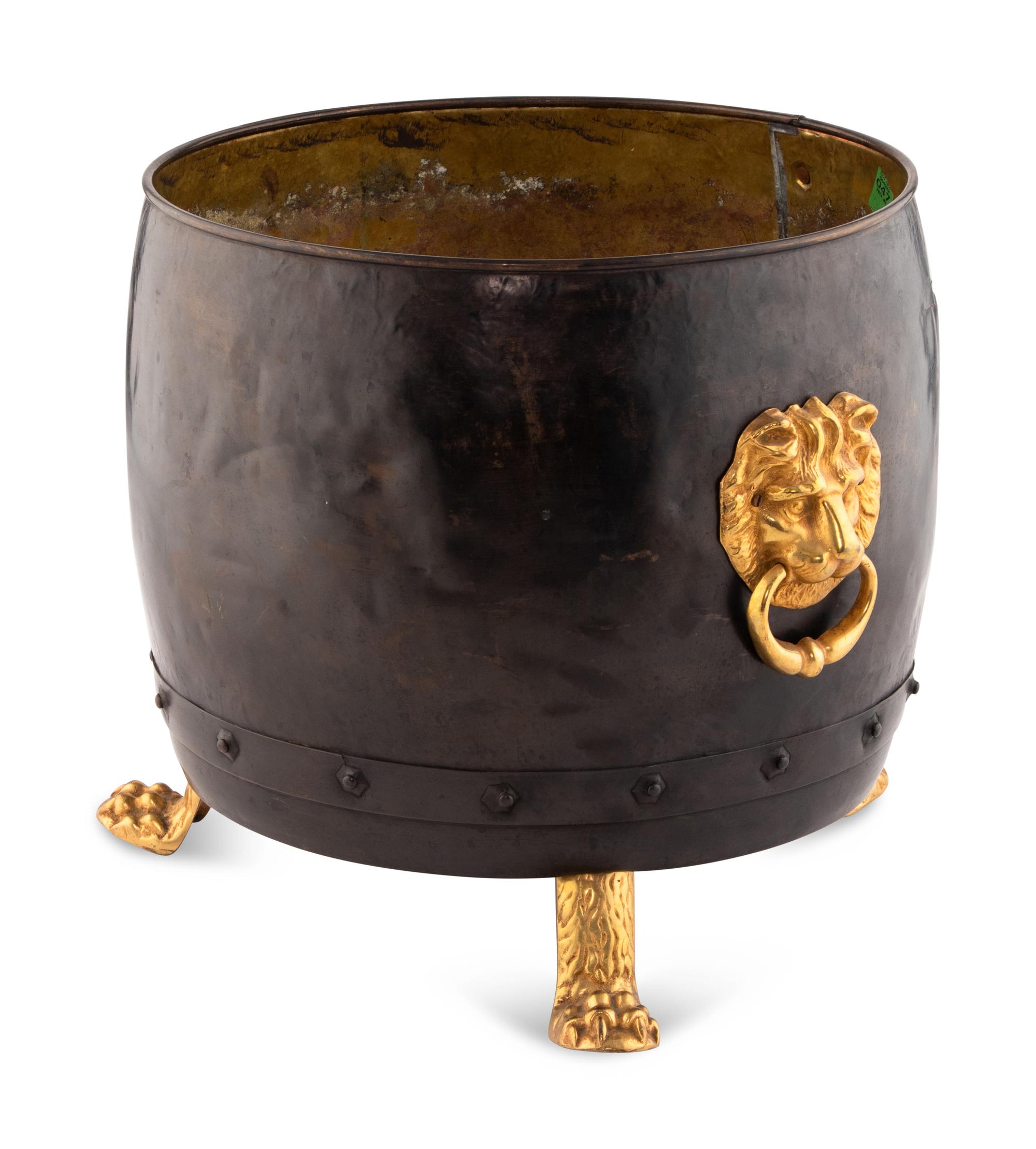 A Georgian Style Gilt Metal Mounted Jardiniere