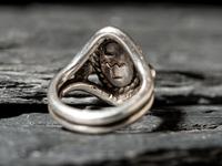 Silver and Coral Ring