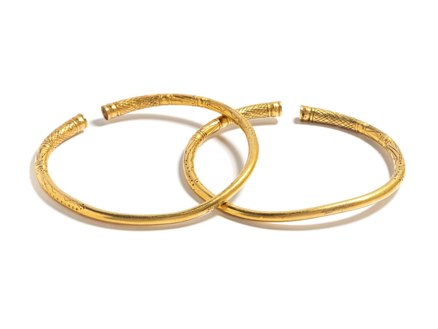 A Pair of Thracian Gold Bracelets