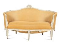A Louis XVI Style Gray-Painted Canape