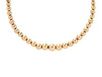 YELLOW GOLD BEAD NECKLACE
