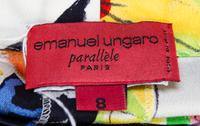 A Pair of Ungaro Multicolor Silk Print Pleated Pants, Size 8.