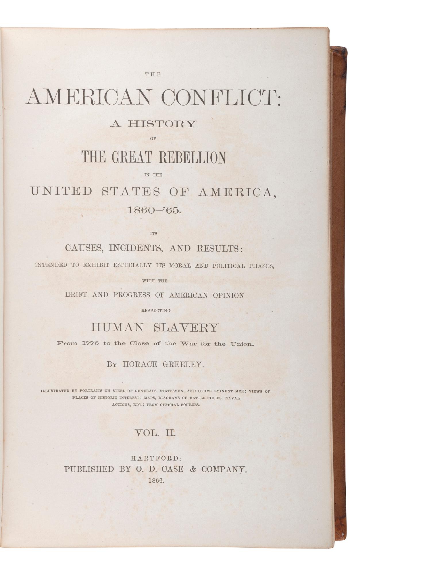 [CIVIL WAR]. A group of 7 contemporary and late-19th century histories of the Civil War and Reconstruction, comprising: