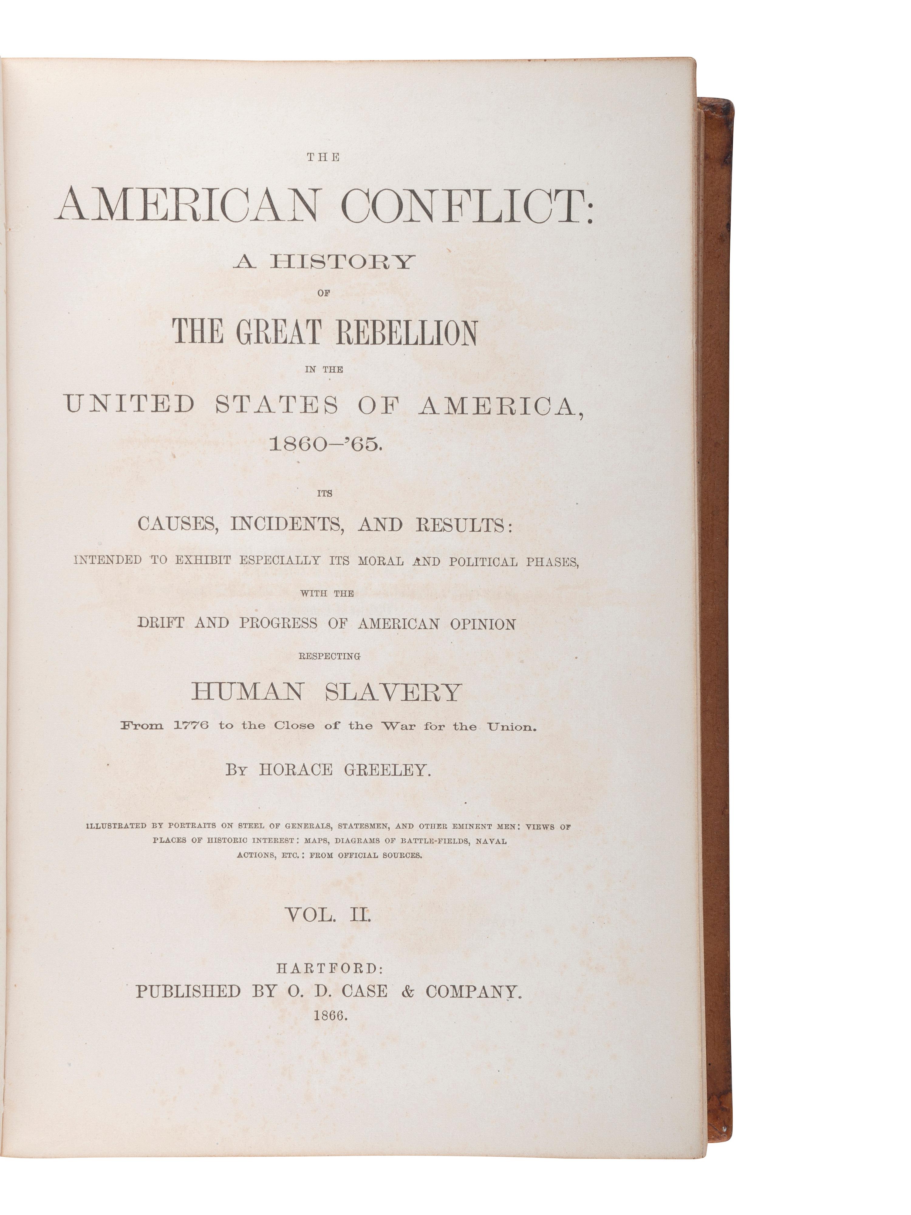 [CIVIL WAR]. A group of 7 contemporary and late-19th century histories of the Civil War and Reconstruction, comprising: