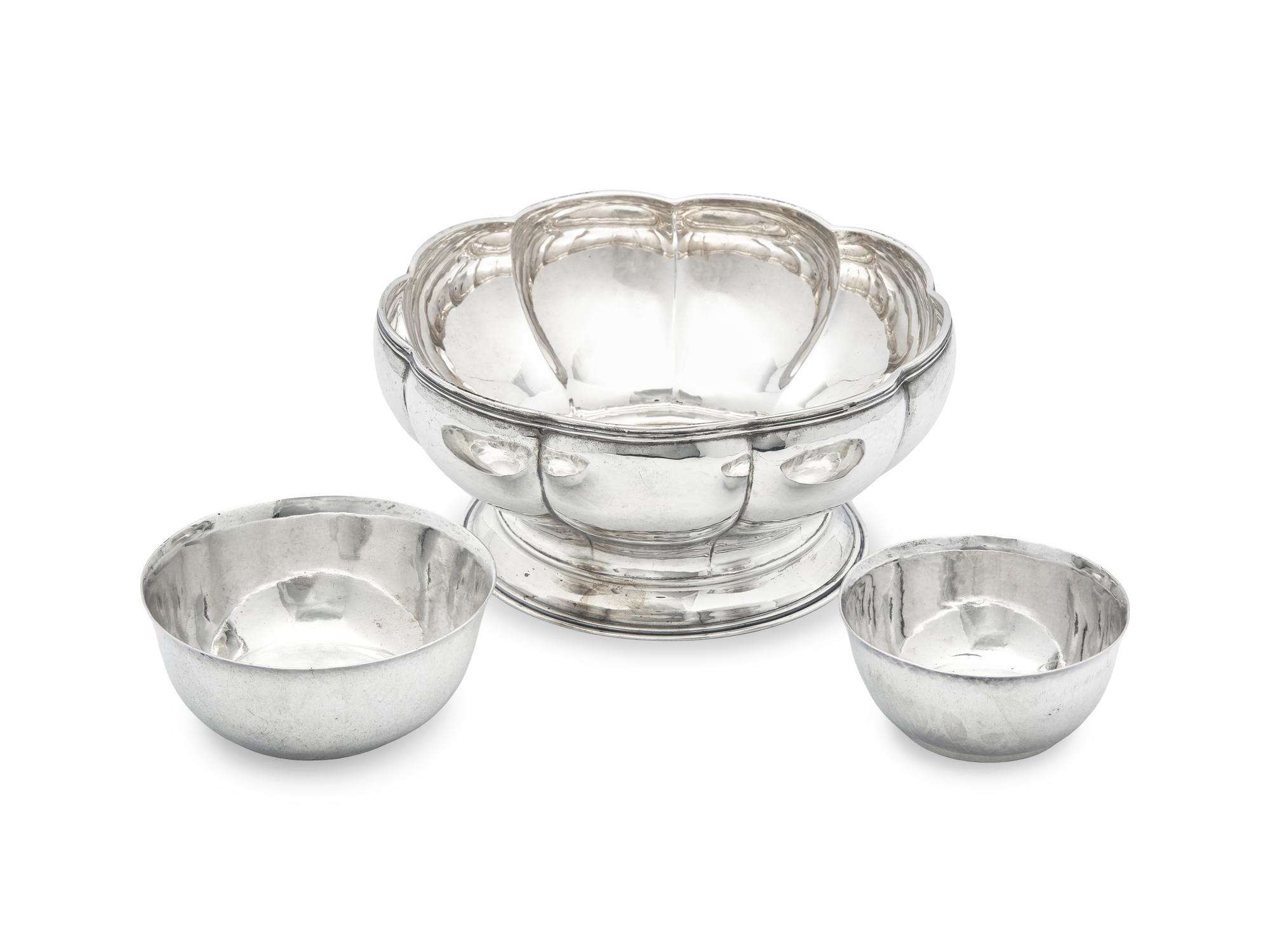 Three Arts & Crafts Silver Bowls