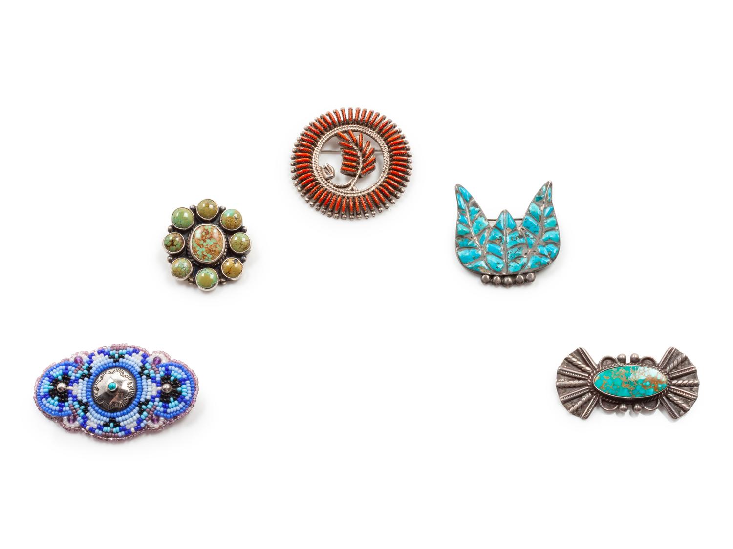 Five Brooches