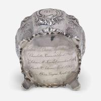 A six-piece coin silver repoussé tea and coffee service Isaac Reed & Son (active c. 1830-1850), Philadelphia, PA, circa 1840