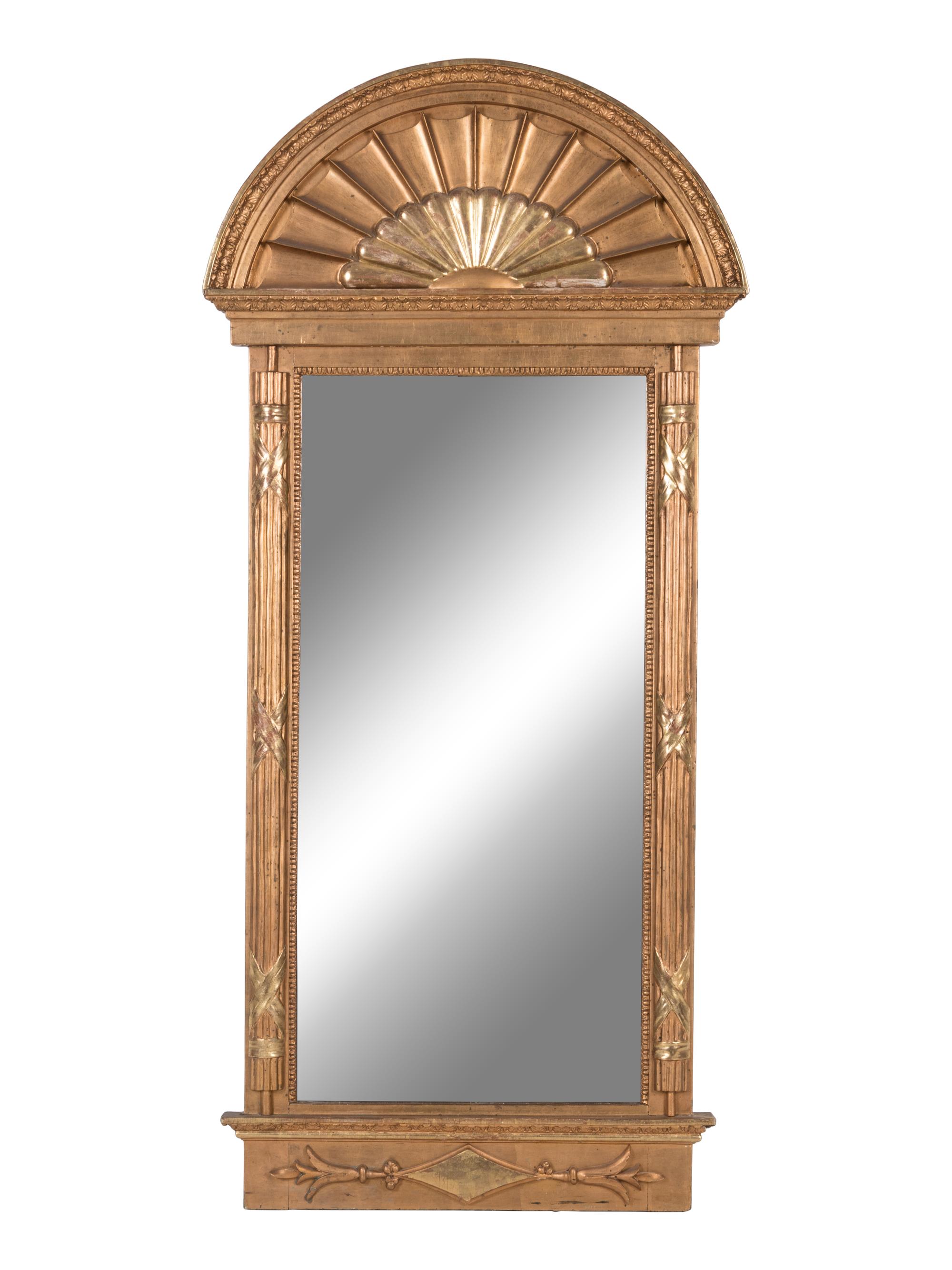 A Swedish Giltwood Console Table and Mirror