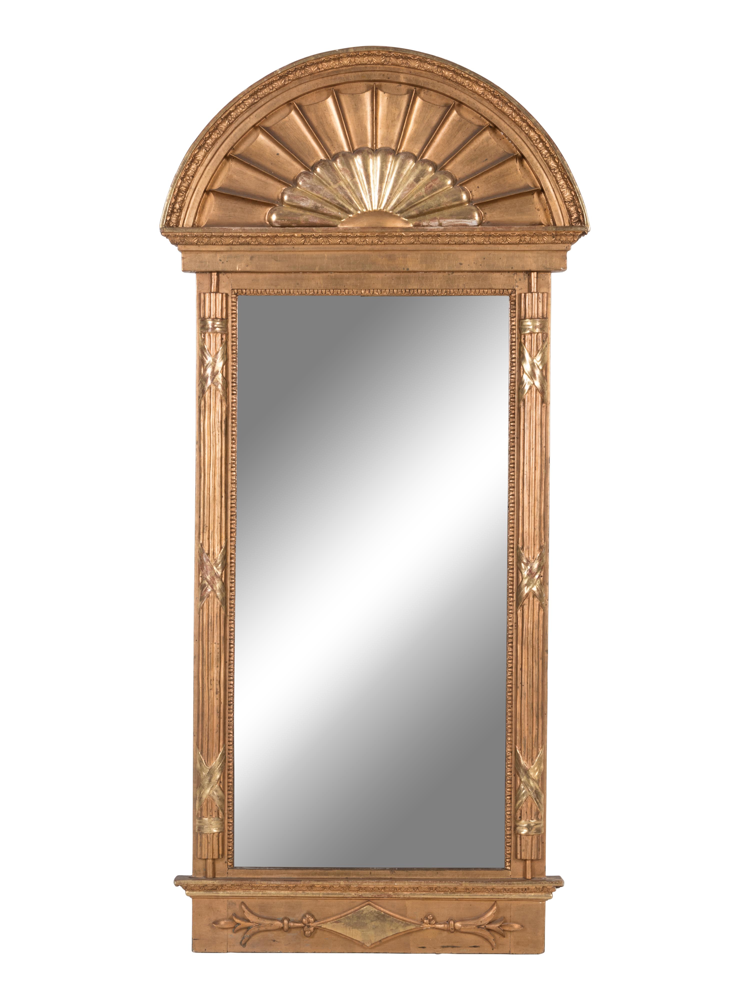 A Swedish Giltwood Console Table and Mirror