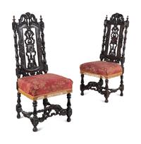 A Pair of William and Mary Style Side Chairs