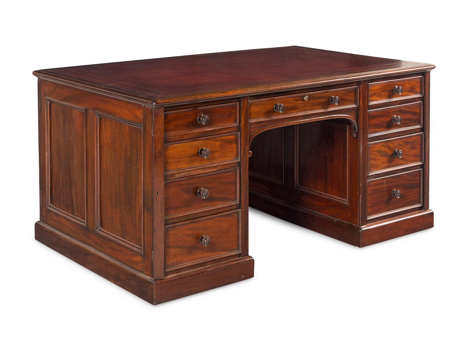 A Regency Mahogany Partner's Desk