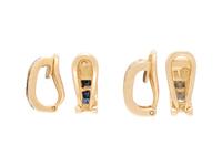 SAPPHIRE, DIAMOND, AND YELLOW GOLD JEWELRY SUITE