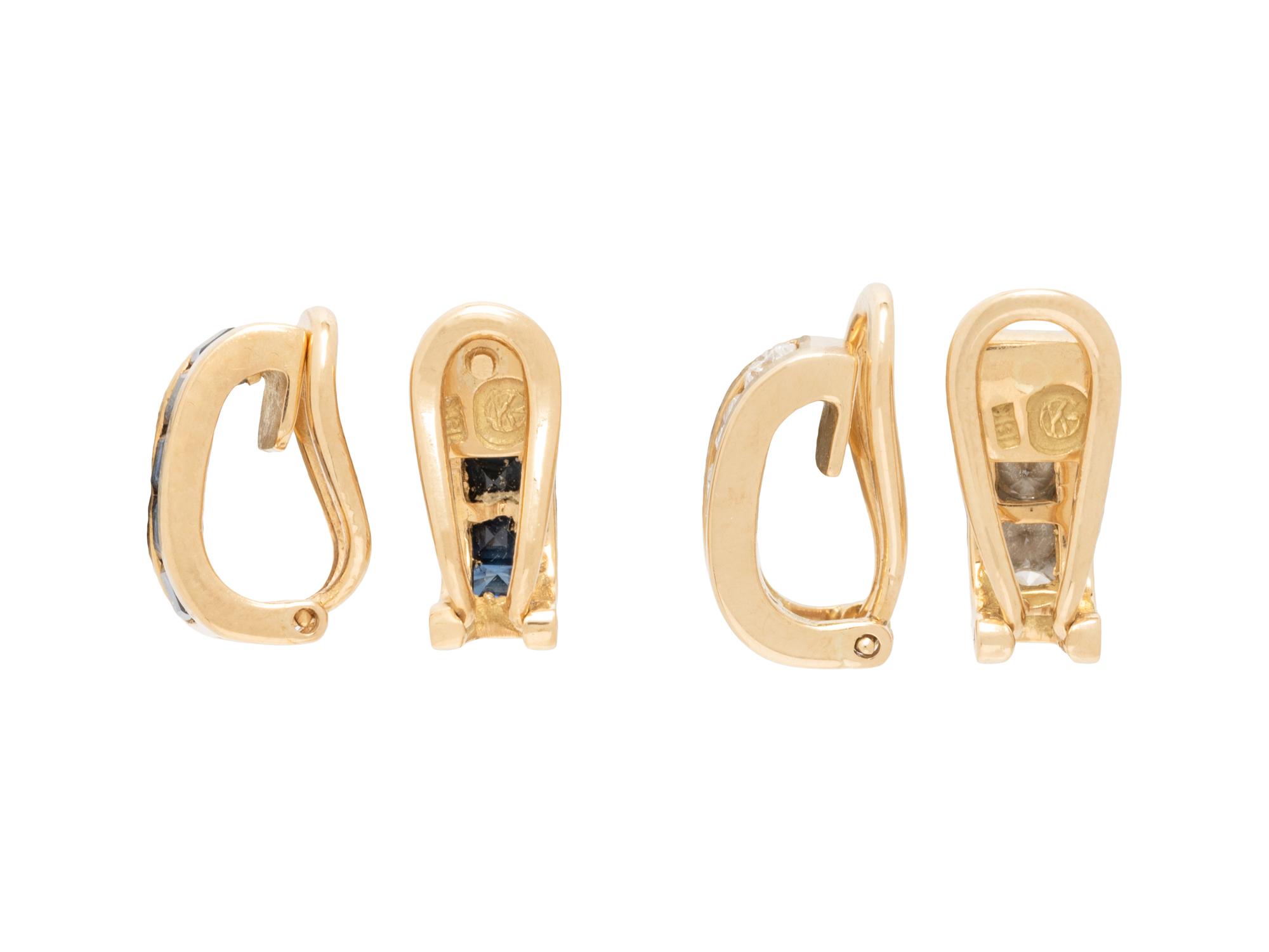 SAPPHIRE, DIAMOND, AND YELLOW GOLD JEWELRY SUITE