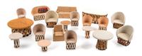 A Group of Furniture Articles Height of tallest 2 inches. — Various Makers